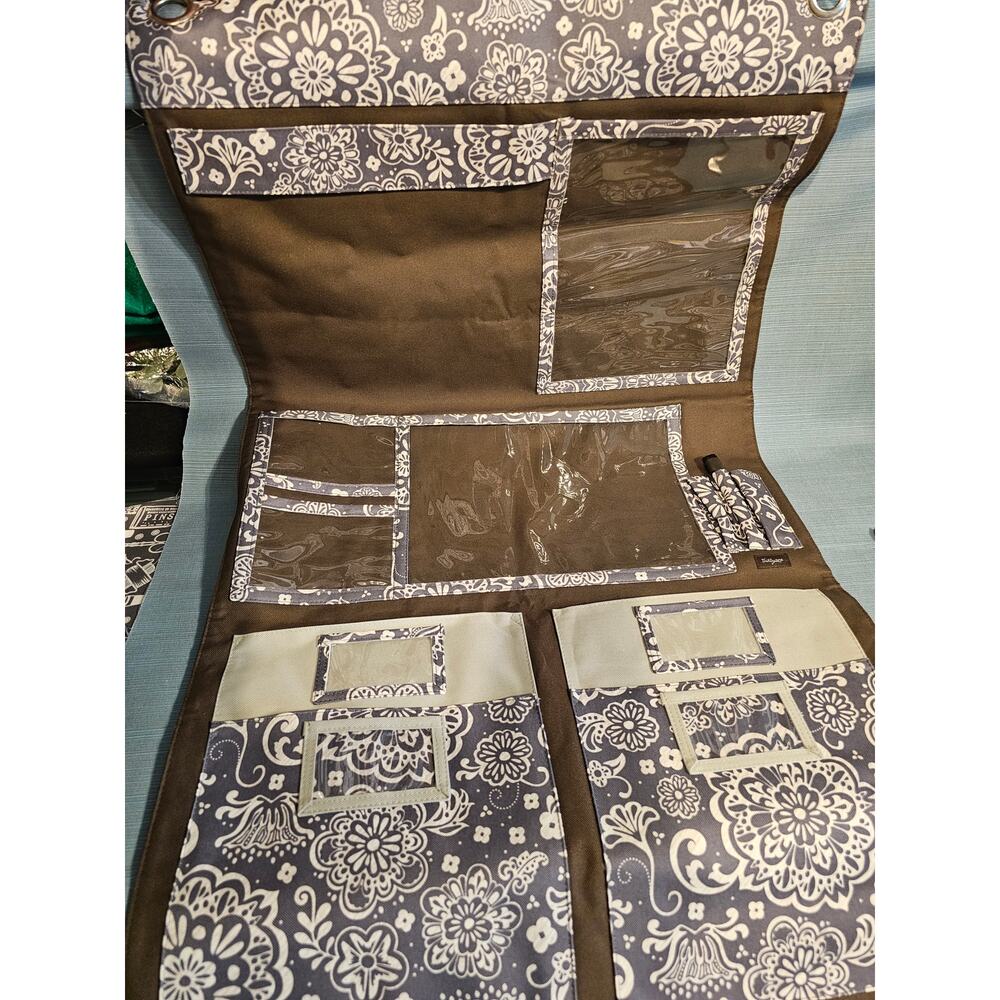 Thirty-One 31 Wall Organizer Brown Gray Hang Up Office Command Center AND Tote